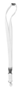 234295-EC Traka akreditacijska s privjeskom i kopčom Lany bijela 2x89cm P500