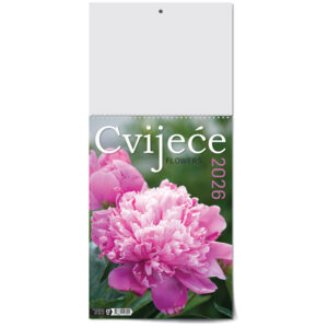 238784-EC Kalendar CVIJEĆE 13L 24x33,5+20, spirala P50 OG 2026