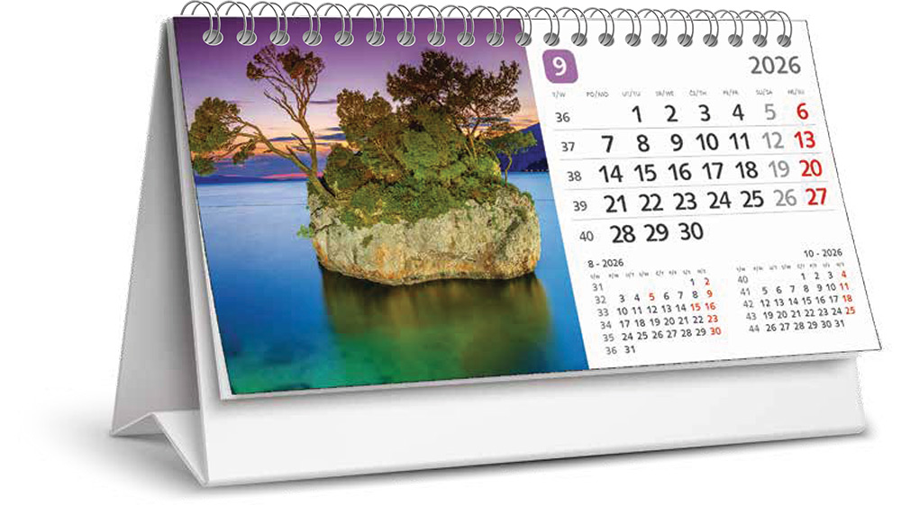 238789-EC Kalendar stolni CROATIA 13L 21x11+3 P100 KL 2026