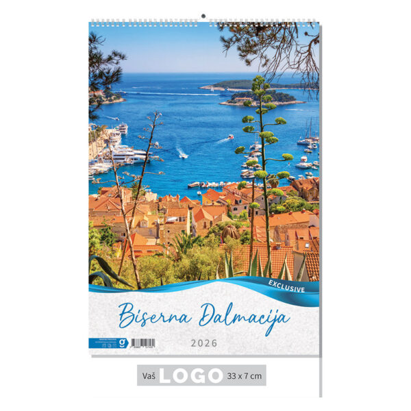 238798-EC Kalendar BISERNA DALMACIJA 13L 33x48+7, spirala P40 OG* 2026