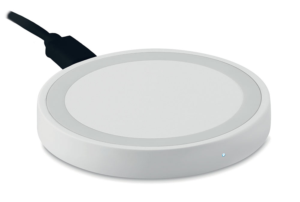 240015-EC Punjač Plato Wirelles za bežično punjenje bijeli okrugli  fi7x1 cm DC5V/1A, 10W