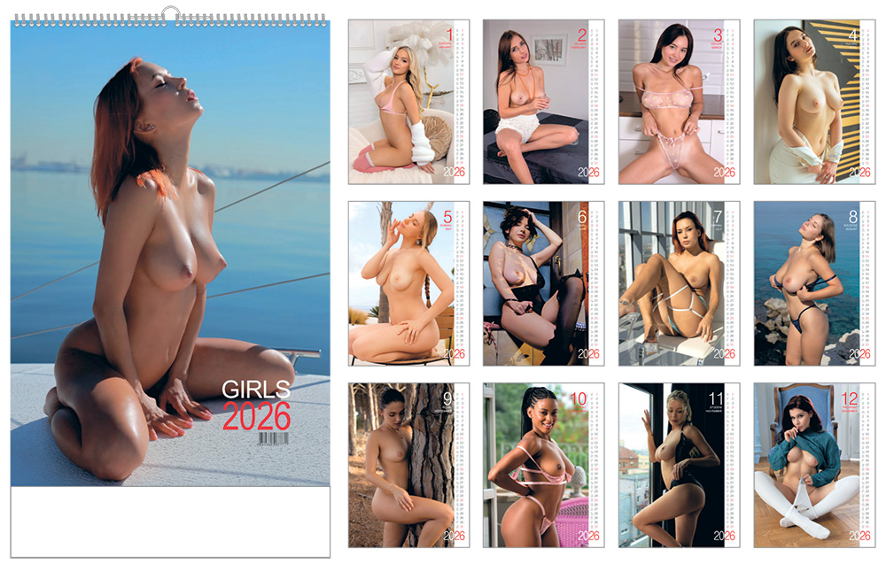 240327-EC Kalendar GIRLS 13L 32x44+6, spirala, s vrećicom P40 TS 2026