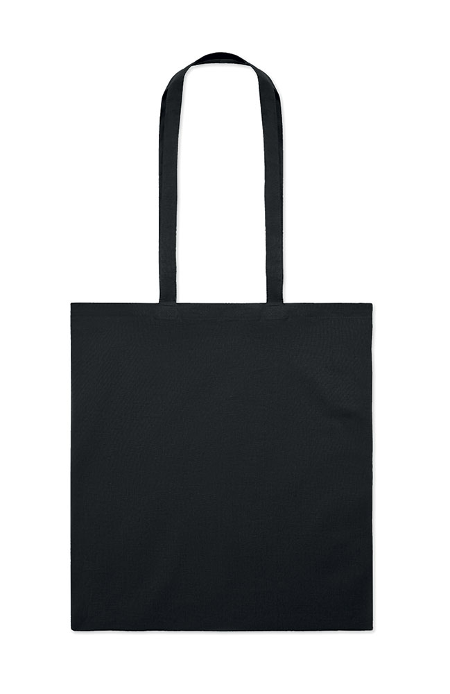 241781-EC Torba shopping pamučna 140g Cottonel crna duga ručka, 38x42 cm