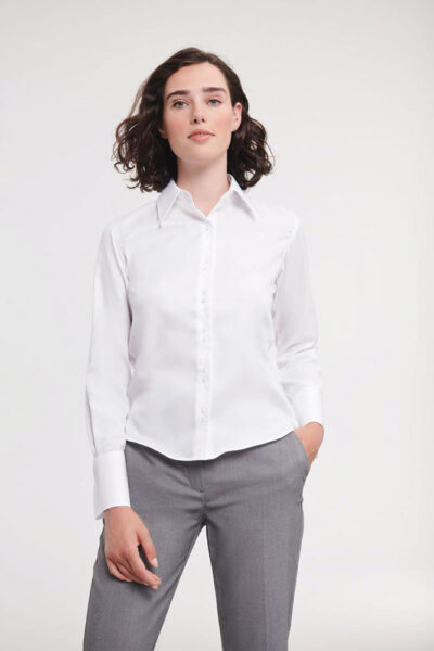 241801-EC Košulja Russell ženska TAILORED ULTIMATE 956F NON IRON bijela dugi rukav 4XL