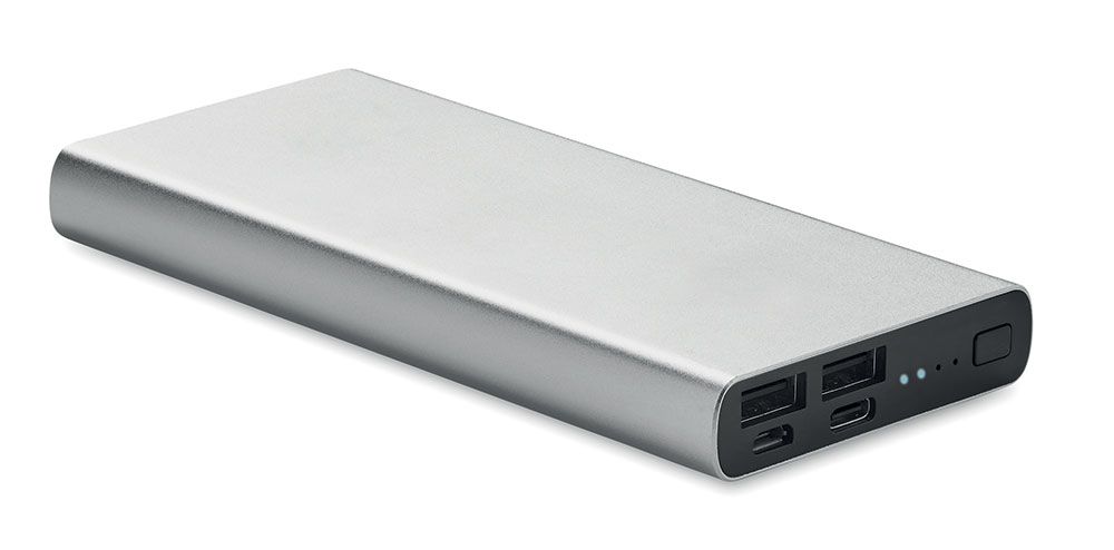 242261-EC Punjač Power bank Powerflat 8 C 10.000 mAh srebrni