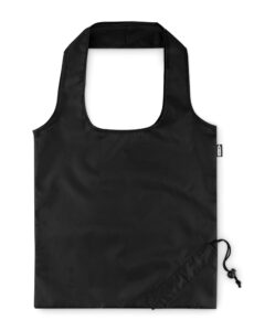 242326-EC Torba shopping FOLDPET 38x40cm sklopiva RPET s vezicom crna P300