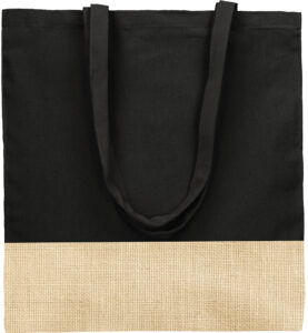 242365-EC Torba shopping pamučna  PURI COLOUR 140 g/m2 crna, 42 x 38 cm P50