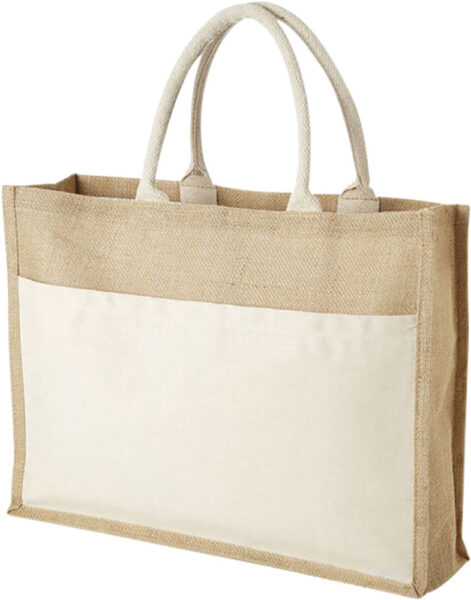 242366-EC Torba shopping juta SORO sa džepom, 32 x 39 x 15 cm