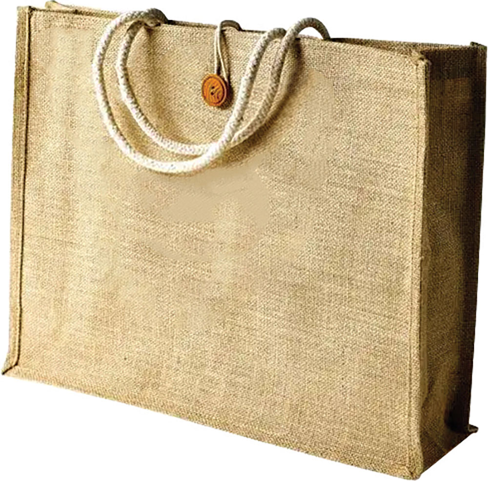 242368-EC Torba shopping juta HABRA s gumbićem, 35 x 45 x 20 cm