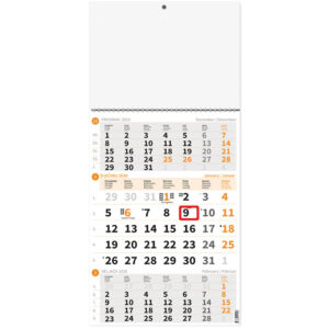 242416-EC Kalendar trodjelni 1-list narančasti 12L EU 29,5x42+20, P50 OG 2026