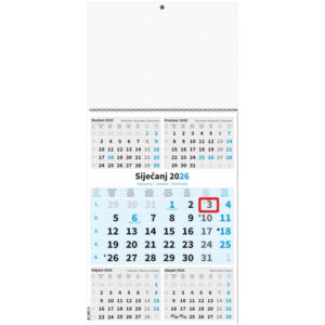 242418-EC Kalendar trodjelni 5 mjeseci plavi 12L 29,5x42+20, P50 OG 2026