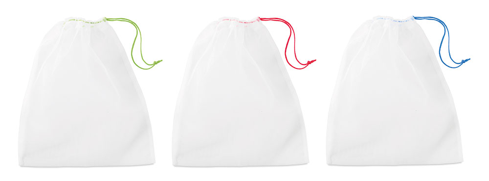 242662-EC Vrećica RPET Veggie set od 3 komada s vezicom za voće i povrće P200