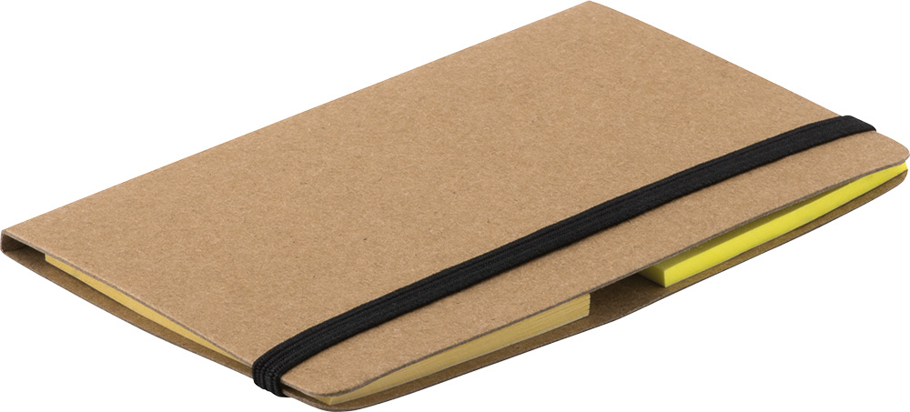 245027-EC Set memo blok Foldnote od smeđeg kraft papira s el. trakom