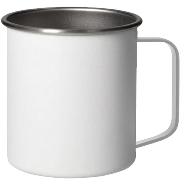 245288-EC Šalica Jack metalna od nehrđajućeg čelika bijela 350 ml