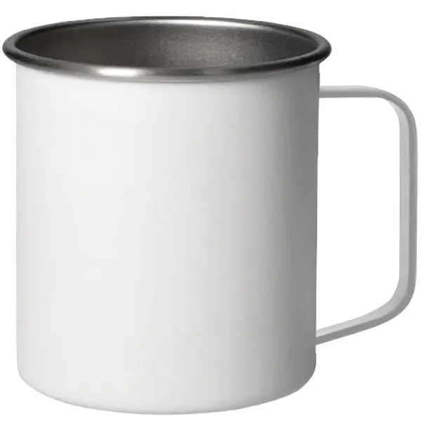 245288-EC Šalica Jack metalna od nehrđajućeg čelika bijela 350 ml