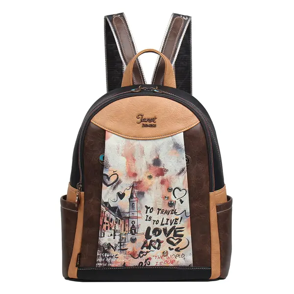 246721-EC Ruksak fashion Janet Art Gallery FW25 28x16x33 cm J-146 P14
