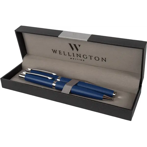 247566-EC Set pisaći Wellington Liberty ol.kem i roler plavi u poklon kutiji