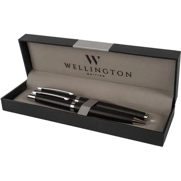 247572-EC Set pisaći Wellington Liberty ol.kem i roler crni u poklon kutiji