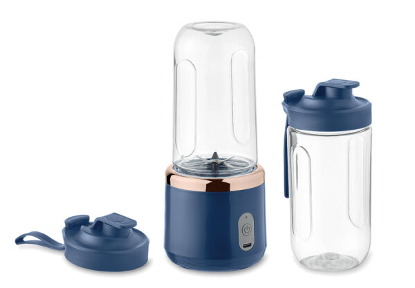 Blender prijenosni Blendie s dvije čaše s poklopcem od 400ml plavi, USB punjenje