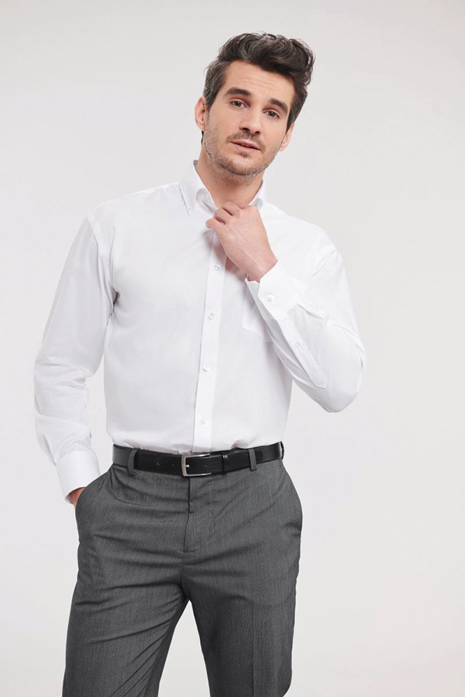 247739-EC Košulja Russell muška TAILORED ULTIMATE 958M NON IRON bijela dugi rukav 4XL