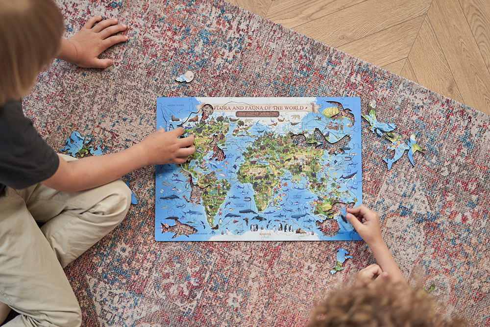 243472-EC Igra drvene puzzle ALAYSKY Flora&Fauna interaktivne u drvenoj kutiji IQ App P16