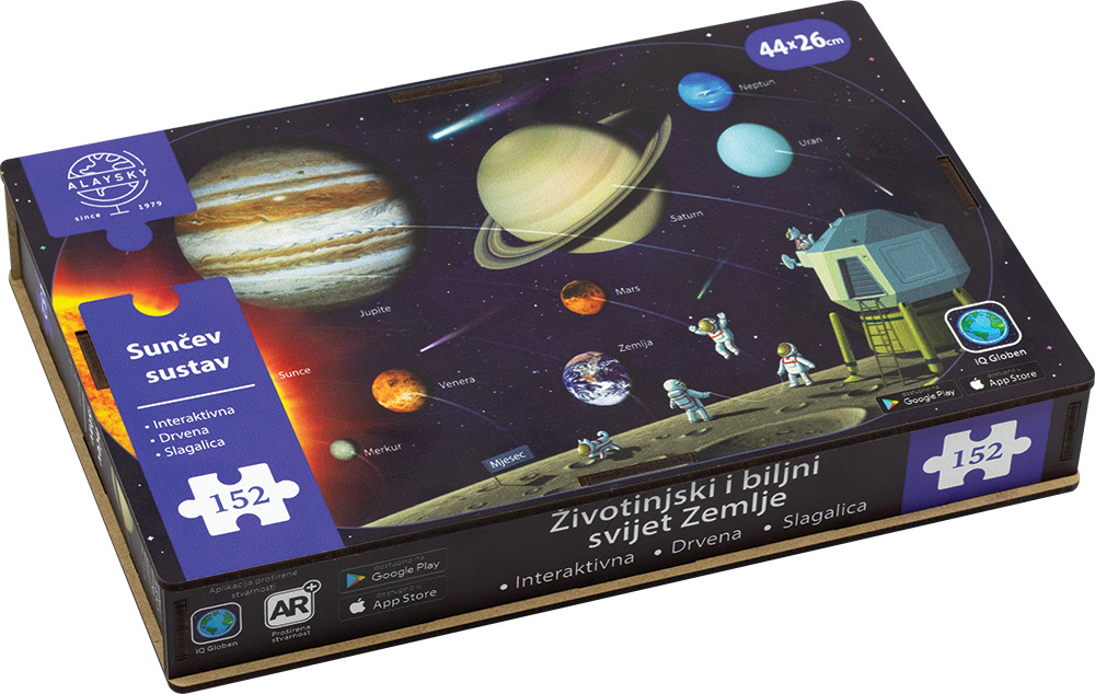 243473-EC Igra drvene puzzle ALAYSKY Solar System interaktivne u drvenoj kutiji IQ App P16