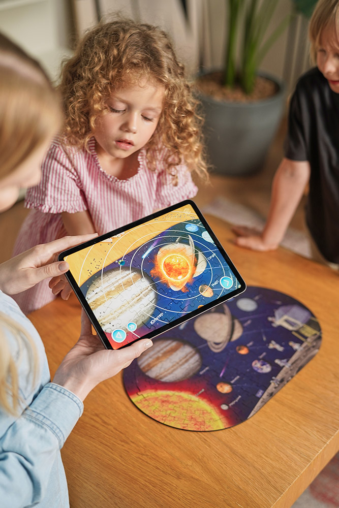243473-EC Igra drvene puzzle ALAYSKY Solar System interaktivne u drvenoj kutiji IQ App P16