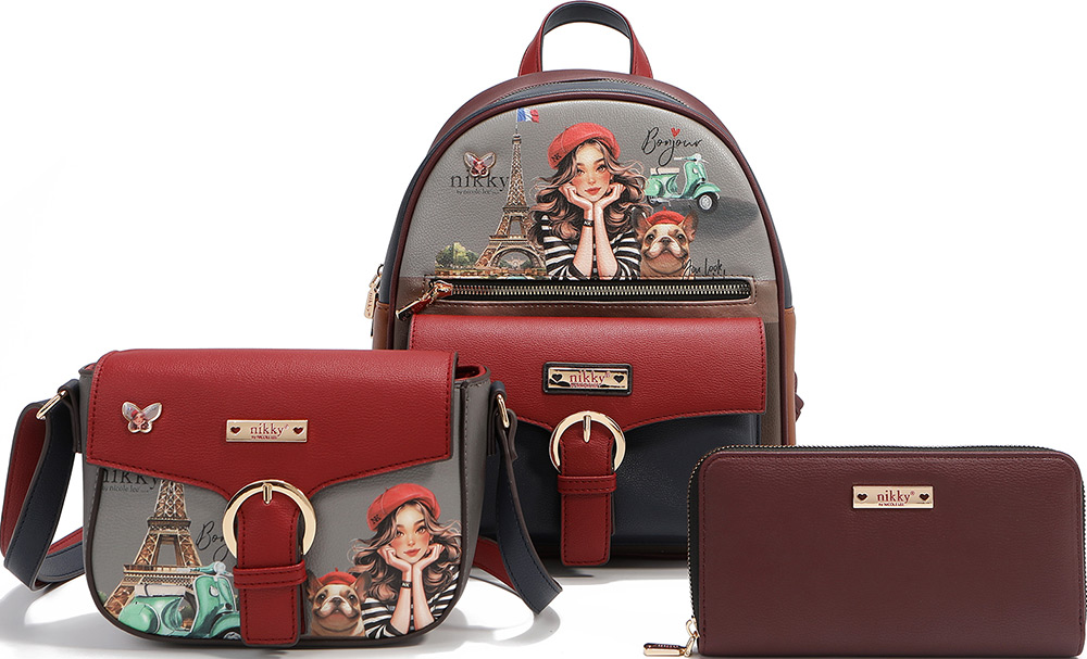 246834-EC Ruksak,torba,novčanik fashion set NIKKY Eiffel Dreams FW25 NK13014 P12