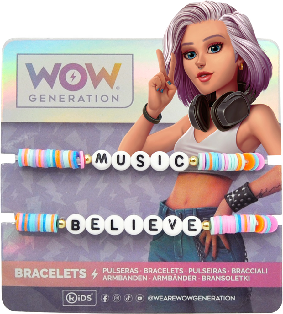 246940-EC Narukvice s porukom WOW Generation 2kom, sort P12/24