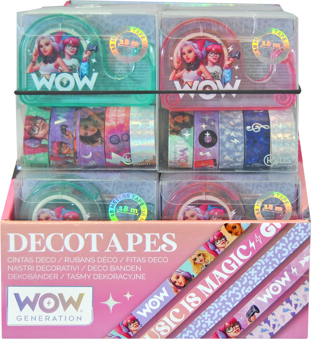 246957-EC Selotejp ukrasni washi WOW Generation sa stalkom, sort P24/48