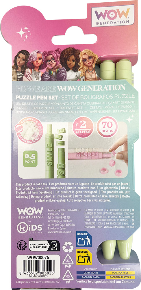 246971-EC Set ol.kem x2 + 70 slova WOW Generation Puzzle Pen sort, P18/36