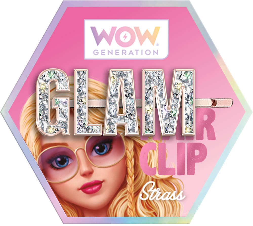 246993-EC Ukosnica za kosu WOW Generation Glam Hair s porukom, sort P12/72