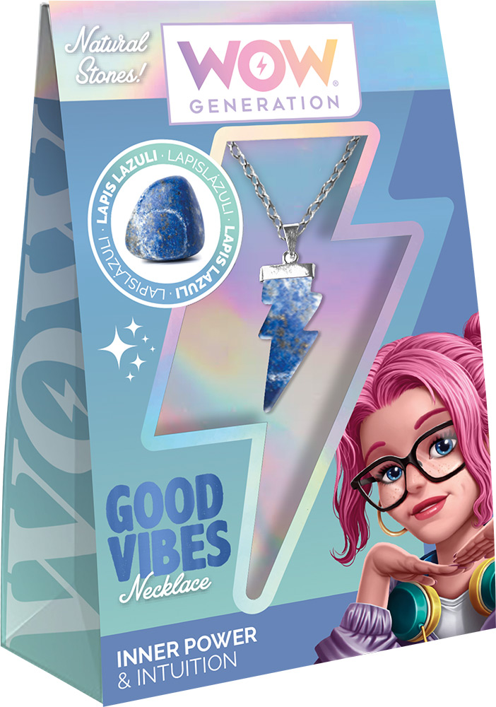 246998-EC Ogrlica s privjeskom od dragog kamena WOW Generation Good Vibes, sort P6/36