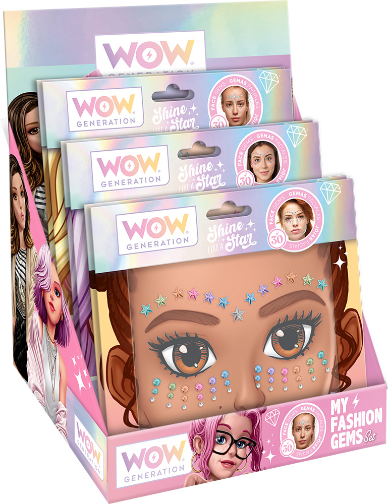 247001-EC Cirkoni za oči i lice WOW Generation samoljepljivi, sort P24/48