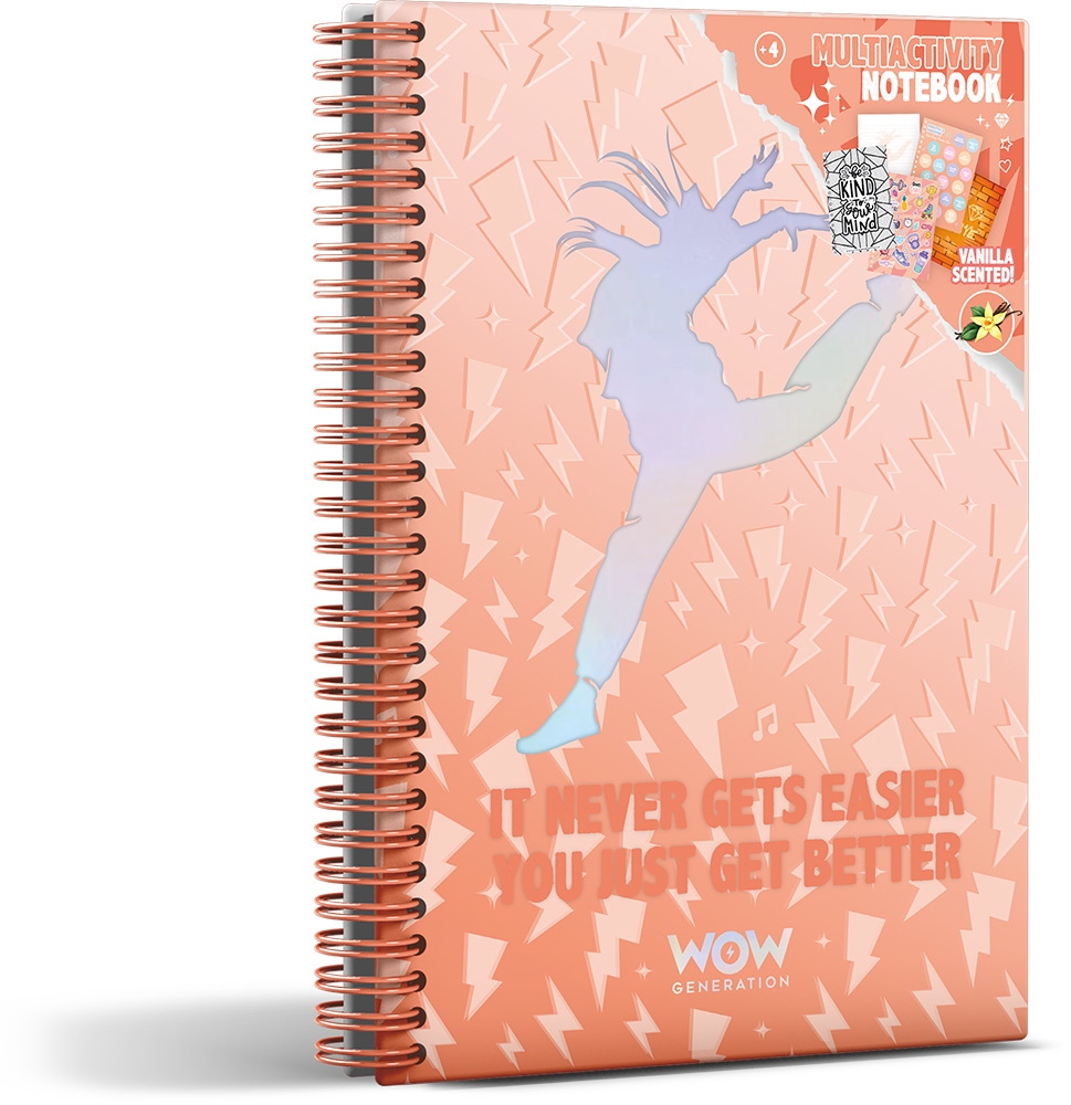 247025-EC Notes spiralni A5 s aktivnostima T.U. DANCER/MEGAN WOW Generation mirisni, P6/12