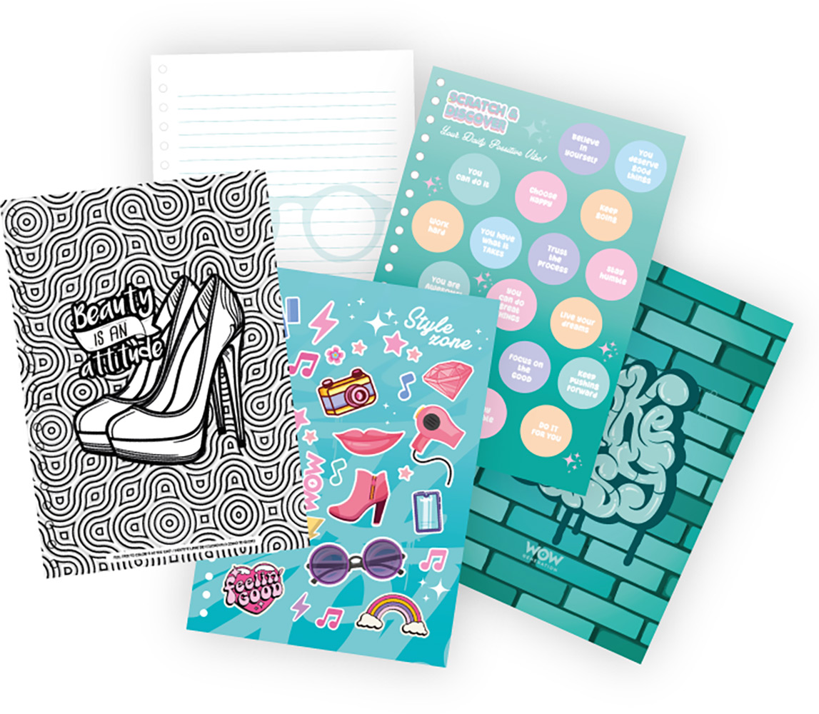 247026-EC Notes spiralni A5 s aktivnos. T.U. DESIGNER/ANNIE WOW Generation mirisni, P6/12