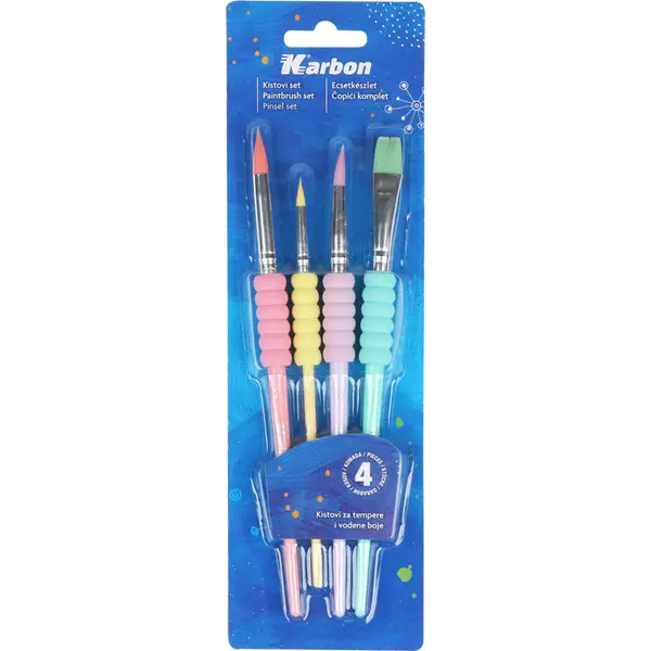 246265-EC Kistovi temp./vod.boje set KARBON Macaron soft grip 4/1 br.4,8,10,12 P25/200