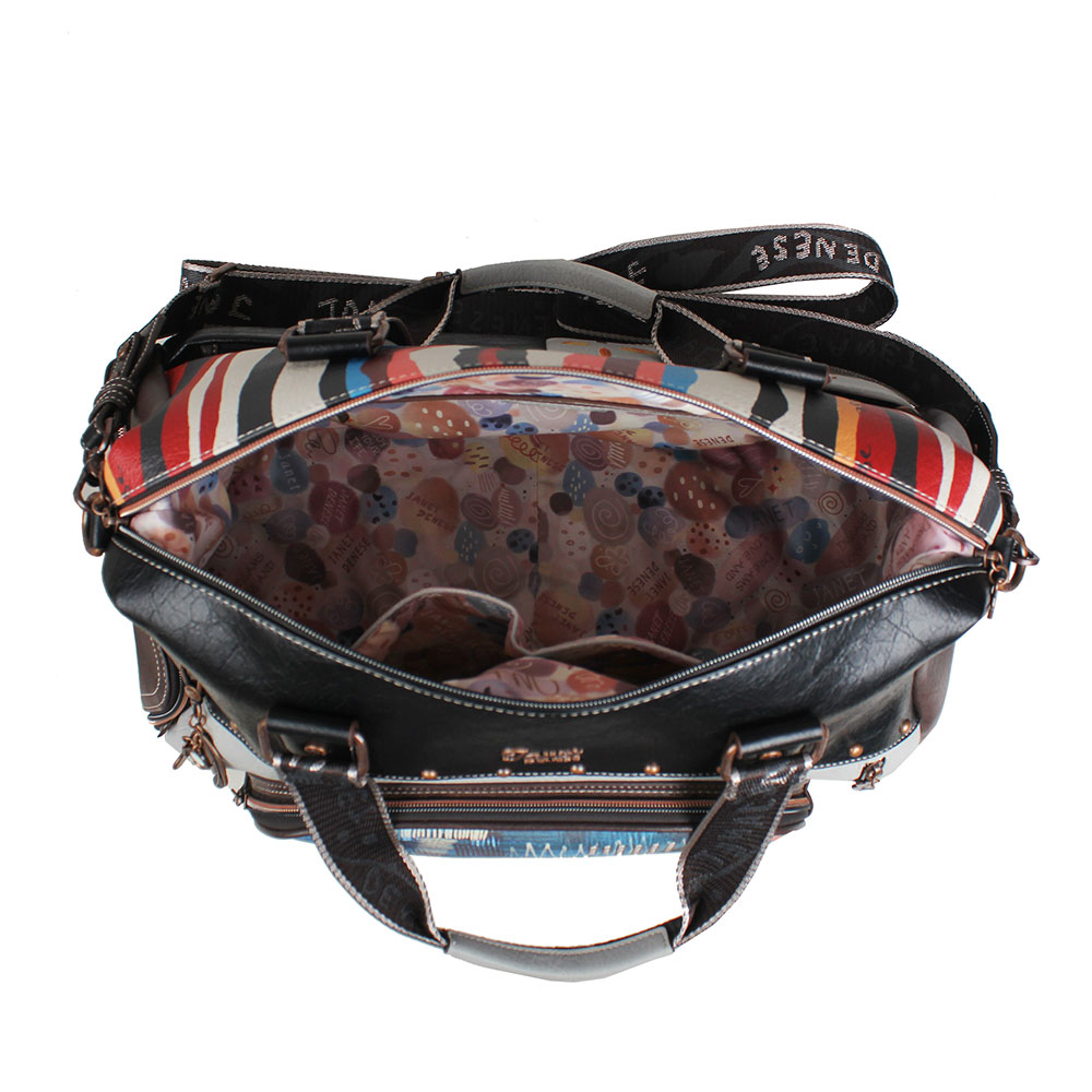 247334-EC Torba fashion putna Janet mini Tempus Fugit FW25 47X23X27 cm J-017F P14