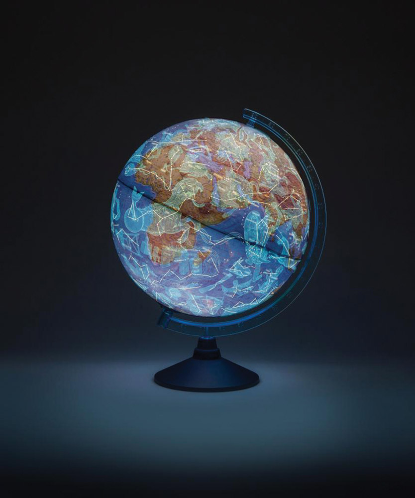 238756-EC Globus 25cm Alaysky's reljefni LED svijetlo, HRV 2u1 mapa sazviježđa, IQ App P4