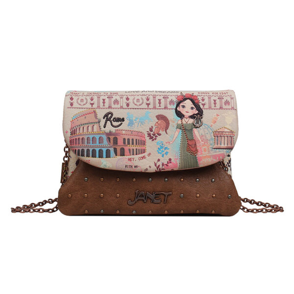 Torba fashion Janet A tour of Rome 20x6x14 cm J-028A P40 Netto