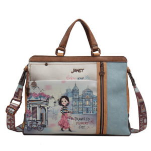 Torba fashion poslovna Janet Flowery city 41x6,5x31 cm J-020B P20 Netto