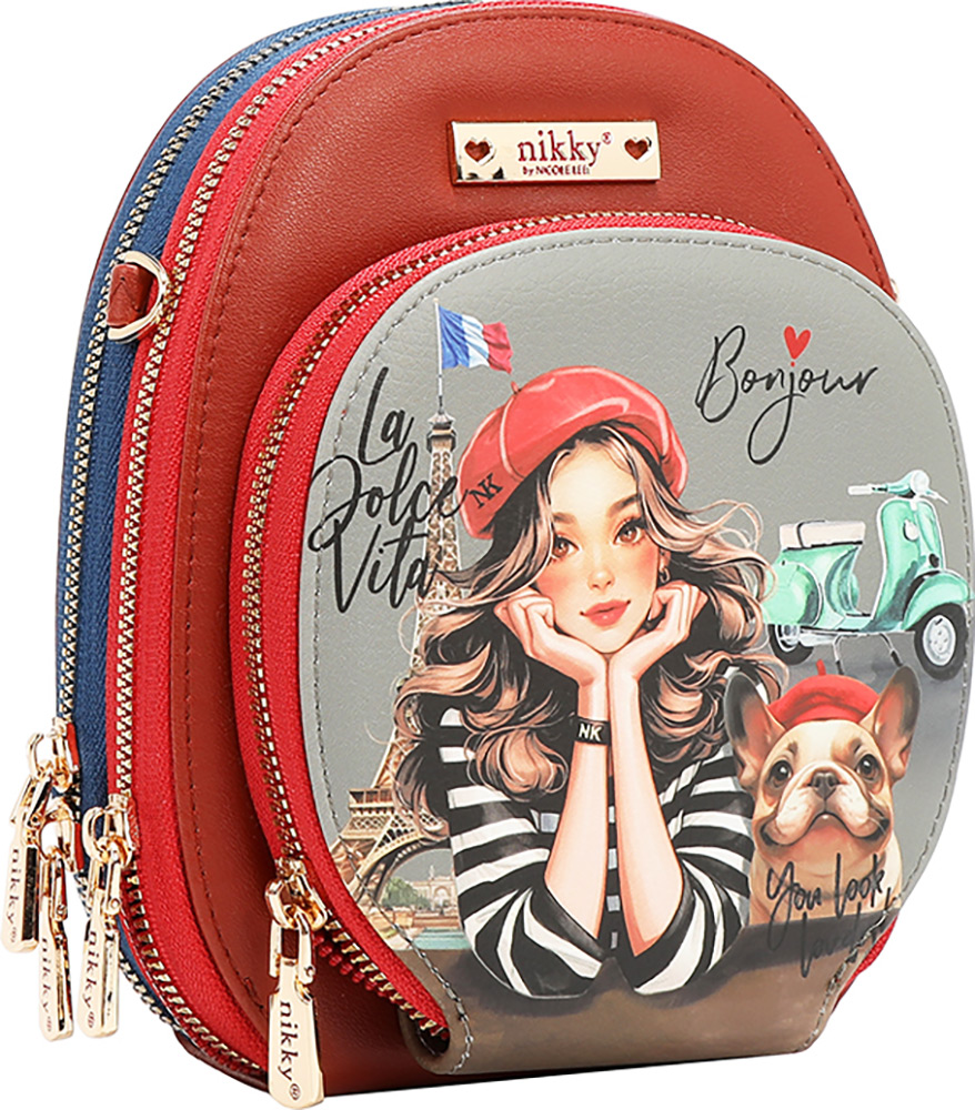 246807-EC Torba fashion mini NIKKY Eiffel Dreams FW25 4x8,5x4,5 cm NK24001 P48