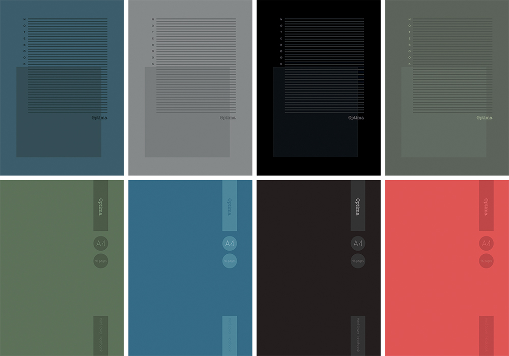 209497-EC Bilježnica T.U. A4/D OPTIMA - MONOCOLOR 60509A P36