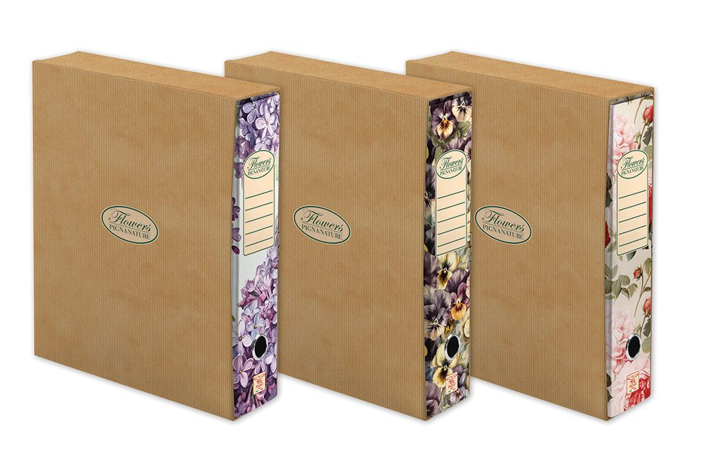221854-EC Registrator A4 Pigna Nature Flowers široki u kutiji P12