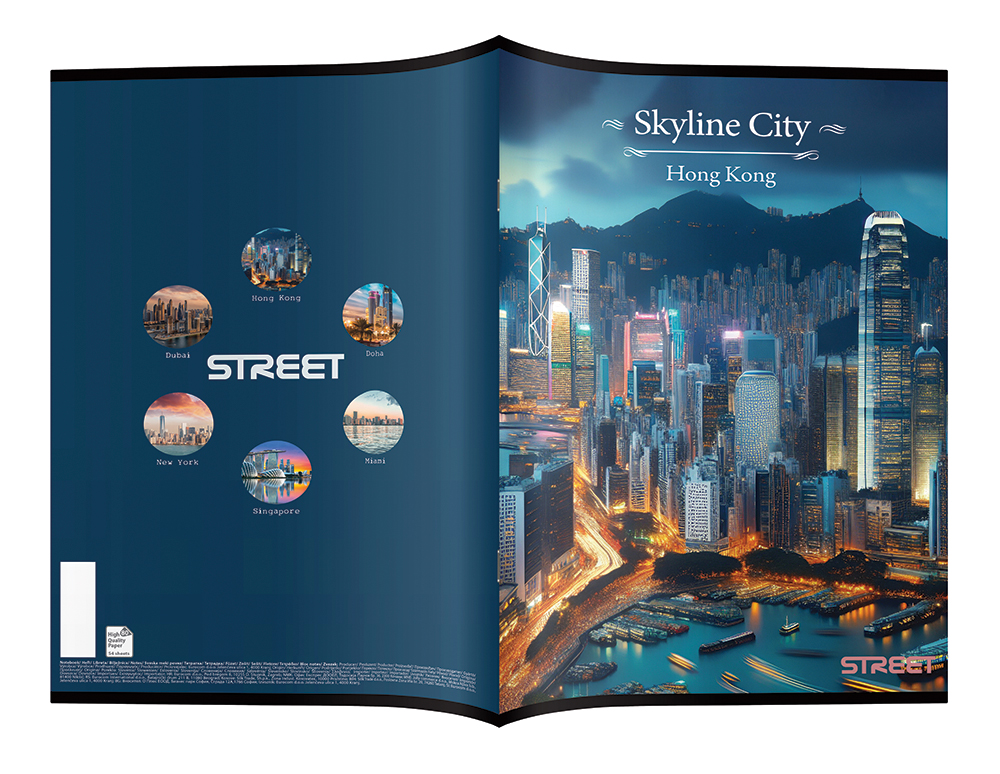 225411-EC Bilježnica A4/K Street SKY LINE CITY 54L 65116 P10/60