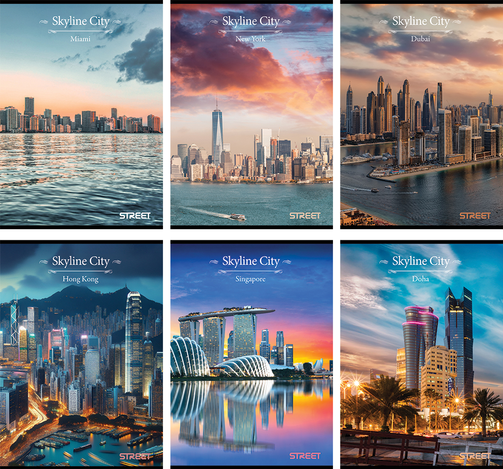 225577-EC Bilježnica A4/B Street SKY LINE CITY 54L 65117 P10/60