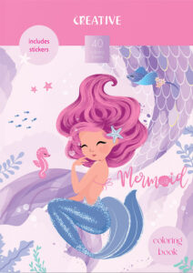 236175-EC Bojanka za djecu Creative FAIRYTALE MERMAID sa naljepn. 21x30cm 75299 P24