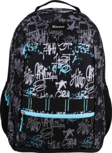 Ruksak 4 zip teen Grizzly Karbon