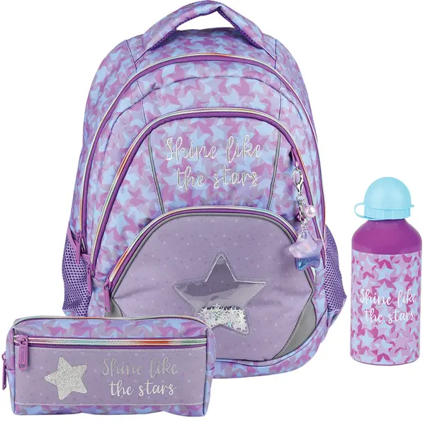 247592-EC Ruksak ergonomski set 3/1 Street GLITTER STAR
