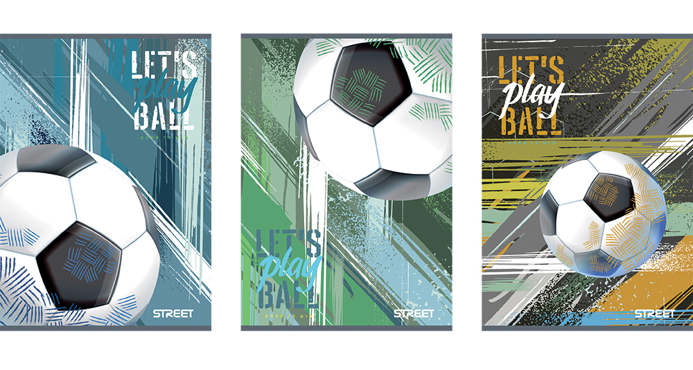 248600-EC Bilježnica A4/D Street FOOTBALL metallic 54L 67571 P10/60